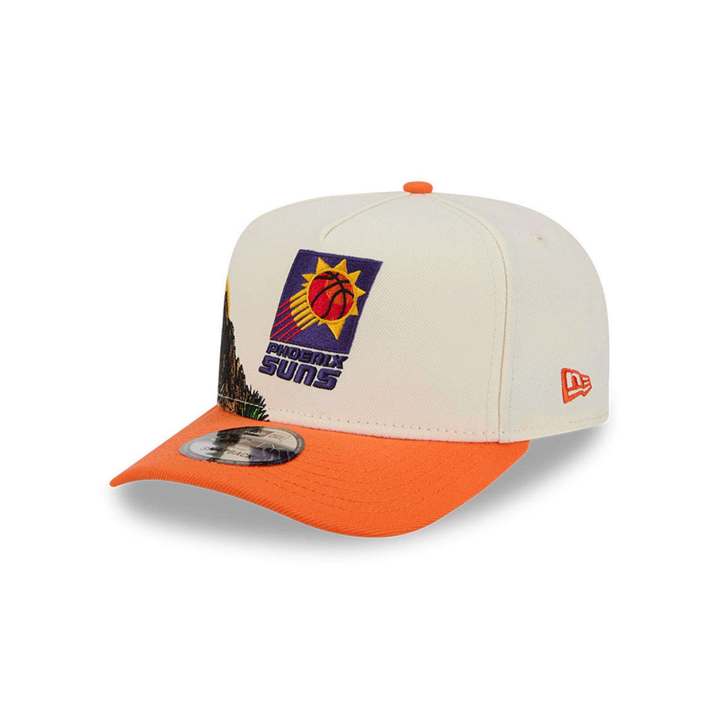 New Era Phoenix Suns 9FIFTY A-Frame Hardwood Classic Snapback Hat - Cream/Orange - CREAM